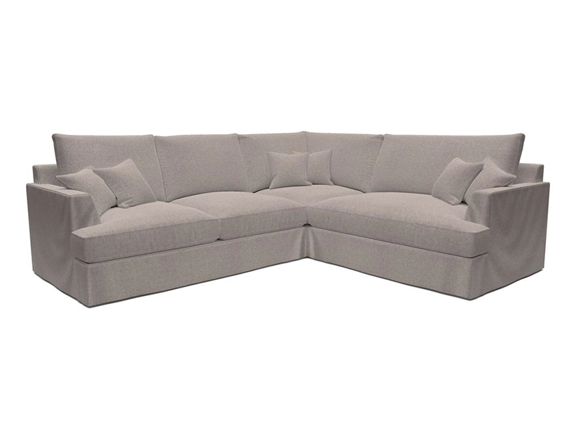 Slingsby Large Corner Sofa LHF Loose Cover in Two Tone Plain Biscuit_mobile